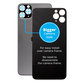 Apple iPhone 11 Pro - Backcover Glas Vergrössertes Ringloch für die Kamera (Space Gray)