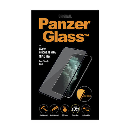 PanzerGlass - Gehärtetes Glas Case Friendly für iPhone XS Max und 11 Pro Max, schwarz