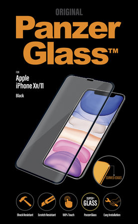 PanzerGlass - Gehärtetes Glas Standard Fit für iPhone XR und 11, black