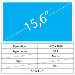 Asus VivoBook S530FN-BQ 15.6 LCD NanoEdge Matte 30 Pin Full HD Ohne Griffe