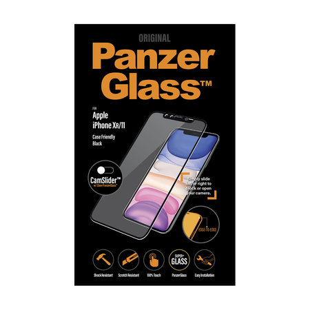 PanzerGlass - Gehärtetes Glas Case Friendly CamSlider für iPhone XR und 11, black