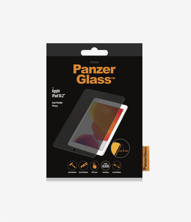 PanzerGlass - Sichtschutzhülle aus gehärtetem Glas, freundlich für Apple iPad 10.2 '', transparent
