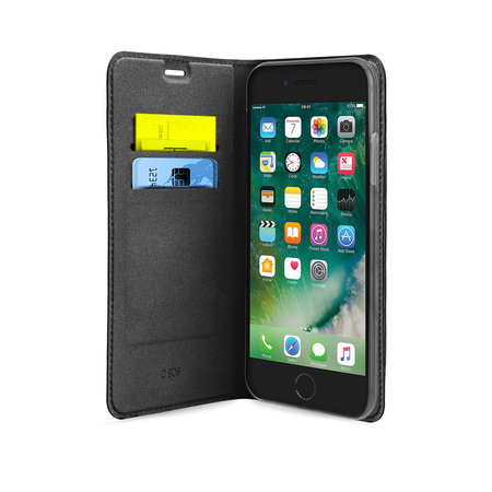 SBS - Fall Book Wallet Lite für iPhone 6, 6s, 7, 8, SE 2020 und SE 2022, schwarz