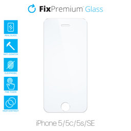 FixPremium Glass - Gehärtetes Glas für iPhone 5, 5c, 5s, SE 2016