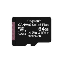 Kingston - MicroSDXC Speicherkarte Canvas Select Plus 64 GB + SD Adapter