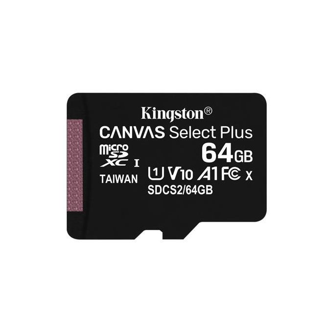 Kingston - MicroSDXC Speicherkarte Canvas Select Plus 64 GB + SD Adapter