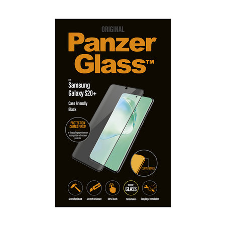 PanzerGlass - Schutzhülle aus gehärtetem Glas für Samsung Galaxy S20 +, Schwarz