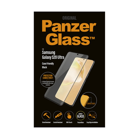 PanzerGlass - Gehärtetes Glas Case Friendly für Samsung Galaxy S20 Ultra, black