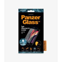 PanzerGlass - Gehärtetes Glas Case Friendly AB für iPhone 6, 6s, 7, 8, SE 2020 und SE 2022, schwarz