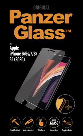 PanzerGlass - Gehärtetes Glas Standard Fit für iPhone SE 2020, 8, 7, 6s, 6, transparent