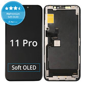 Display Soft OLED für iPhone 11 Pro, Touchscreen-Glas mit Rahmen, FixPremium