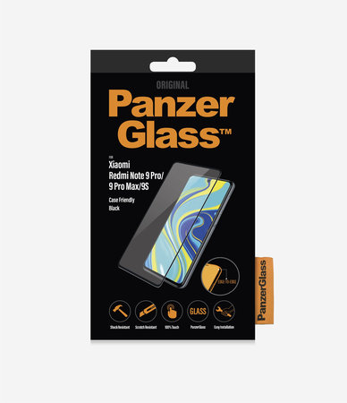 PanzerGlass - Gehärtetes Glas Case Friendly pre Xiaomi Redmi Note 9 Pro, black