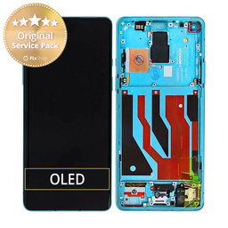 OnePlus 8 - LCD Display + Touchscreen Front Glas + Rahmen (Glacial Green) - 2011100173 Genuine Service Pack