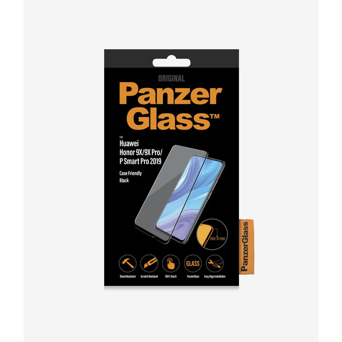 PanzerGlass - Gehärtetes Glas Case Friendly für Honor 9X Lite, black