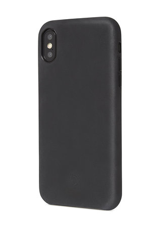 Decoded Leather Case Ledertasche für iPhone XS Max, schwarz