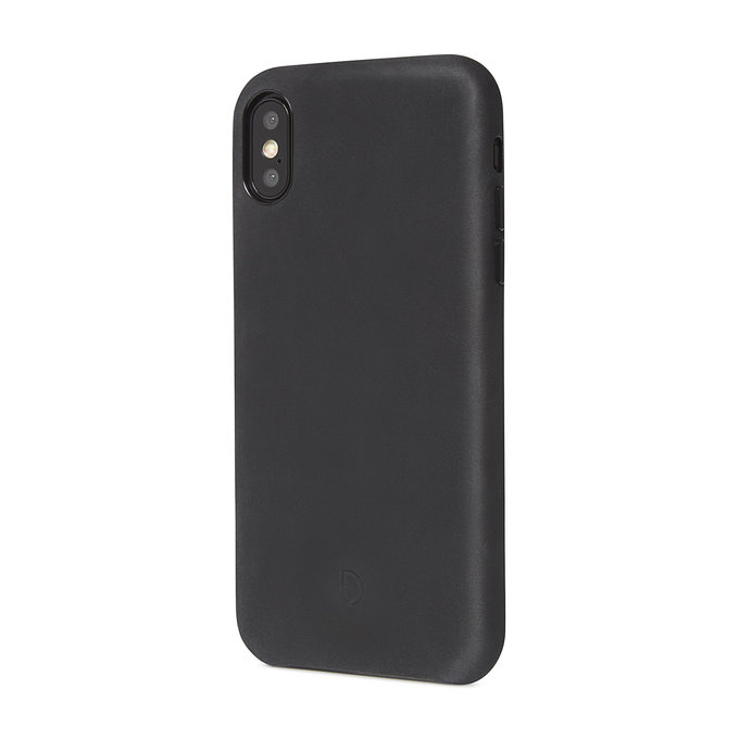 Decoded Leather Case Ledertasche für iPhone XS Max, schwarz