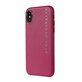 Decoded Leather Back Cover Ledertasche für iPhone X / Xs, pink