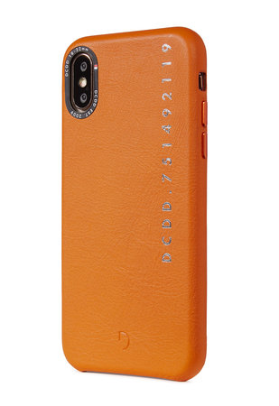Decoded Leather Back Cover Ledertasche für iPhone X / Xs, orange