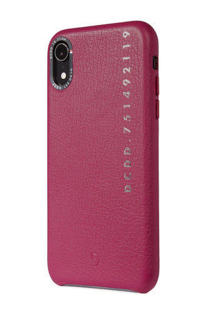 Decoded Leather Back Cover Ledertasche für iPhone XR, pink