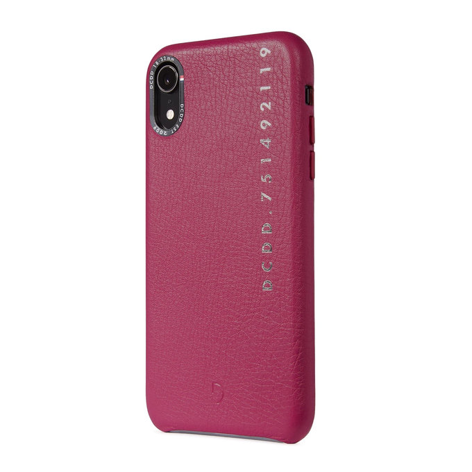 Decoded Leather Back Cover Ledertasche für iPhone XR, pink