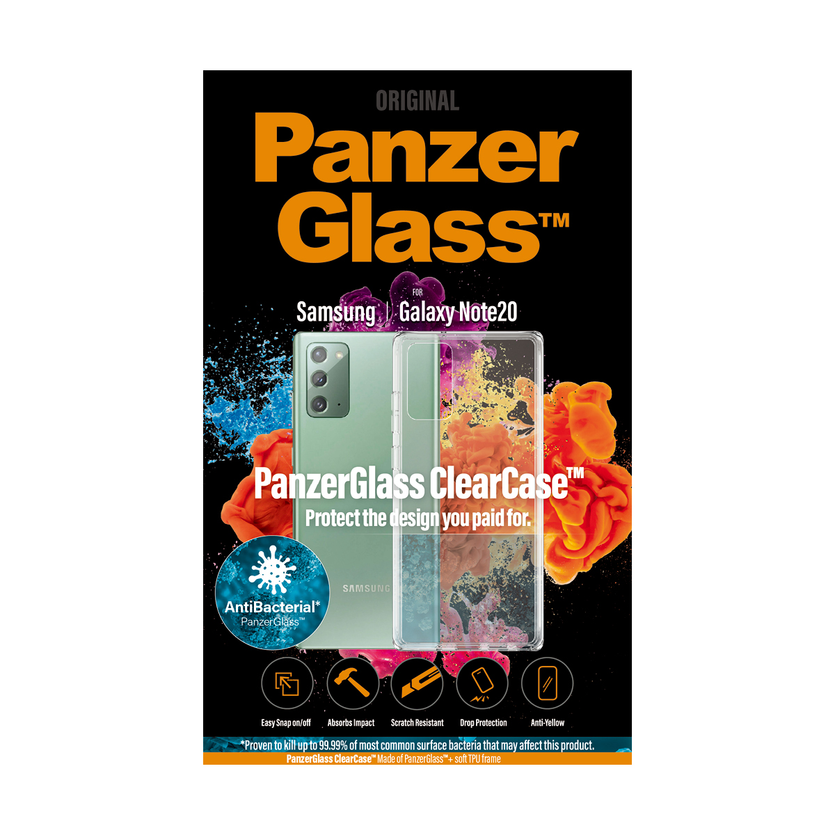 PanzerGlass - Hülle ClearCase für Samsung Galaxy Note 20, transparent