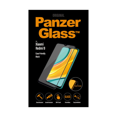 PanzerGlass - Gehärtetes Glas Case Friendly für Xiaomi Redmi 9, black