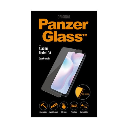 PanzerGlass - Gehärtetes Glas Case Friendly für Xiaomi Redmi 9A, schwarz