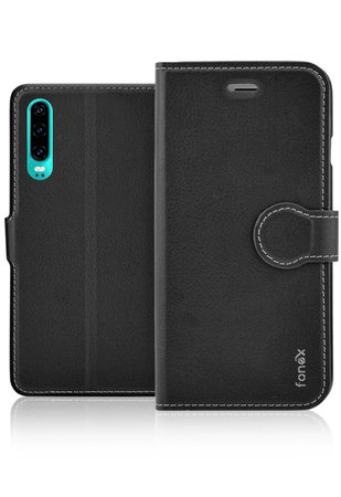 Fonex - Hülle Book Identity für Huawei P30 Lite und P30 Lite 2020, schwarz