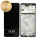 Samsung Galaxy M51 M515F - LCD Display + Touchscreen Front Glas + Rahmen (Celestial Black) - GH82-23568A, GH82-24168A, GH82-24166A Genuine Service Pack