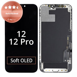 Apple iPhone 12, 12 Pro - LCD Display + Touchscreen Front Glas + Rahmen Refurbished