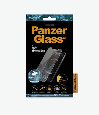 PanzerGlass - Gehärtetes Glas Standard Fit AB für iPhone 12 und 12 Pro, transparent