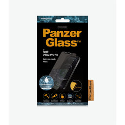 PanzerGlass - Gehärtetes Glas Privacy Case Friendly AB für iPhone 12 und 12 Pro, schwarz