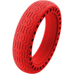 Xiaomi Mi Electric Scooter 1S, 2 M365, Essential, Pro, Pro 2 - Dauerhaft Schlauchloser Vollgummireifen (Typ 1) (Red)