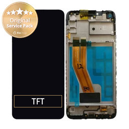 Samsung Galaxy M11 M115F - LCD Display + Touchscreen Front Glas + Rahmen (Black) - GH81-18736A Genuine Service Pack