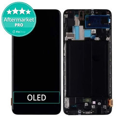Samsung Galaxy A70 A705F - LCD Display + Touchscreen Front Glas + Rahmen (Black) OLED