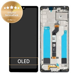 Sony Xperia L4 - LCD Display + Touchscreen Front Glas + Rahmen (Black) - A5019463A Genuine Service Pack