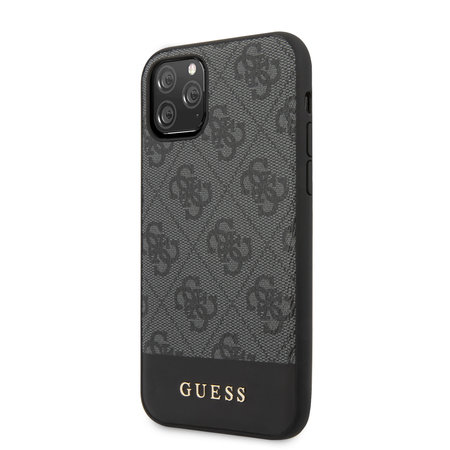Guess - Hülle 4G Stripe für iPhone 11 Pro, grau