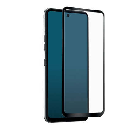 SBS - Gehärtetes Glas Full Cover für LG K42, schwarz