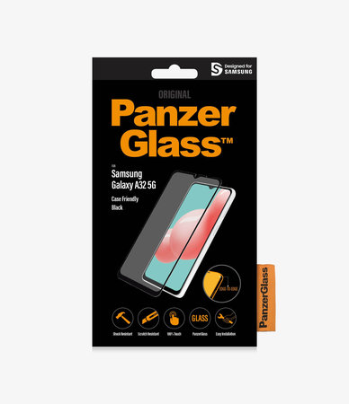 PanzerGlass - Gehärtetes Glas Case Friendly für Samsung Galaxy A32 5G, schwarz