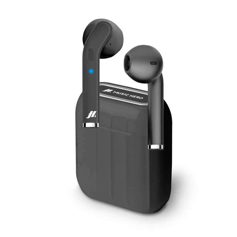 SBS - TWS Kabellose Kopfhörer mit Ladebox 300 mAh, schwarz