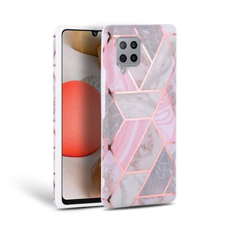 Tech-Protect - Marmor-Hülle für Samsung Galaxy A42 5G, pink