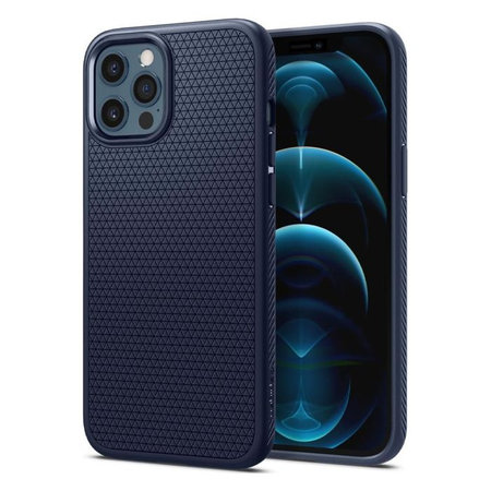 Spigen - Fall Liquid Air für iPhone 12 und 12 Pro, blau