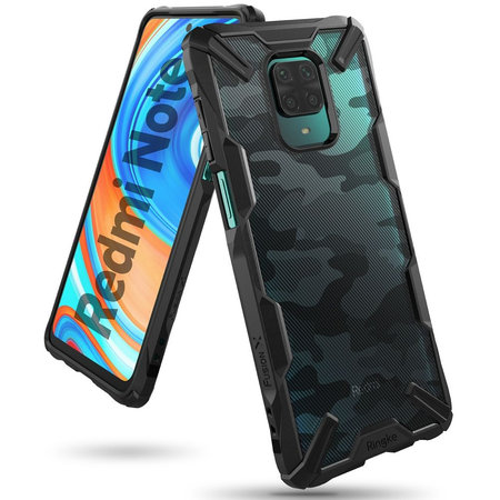 Ringke - Fusion X Case für Xiaomi Redmi Note 9S / 9 Pro / 9 Pro Max, schwarze Tarnung