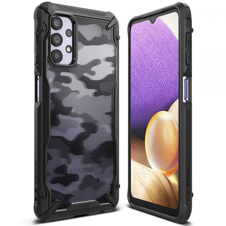 Ringke - Fusion X Hülle für Samsung Galaxy A32 5G, schwarzes Camouflage