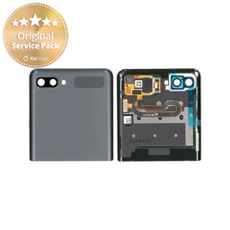 Samsung Galaxy Z Flip 5G F707B - LCD Display + Touchscreen Front Glas + Rahmen (Externe) (Mystic Gray) - GH96-13806A Genuine Service Pack