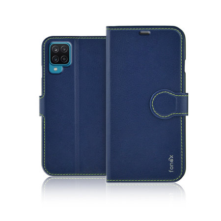 Fonex - Book Identity Hülle für Samsung Galaxy A12, blau