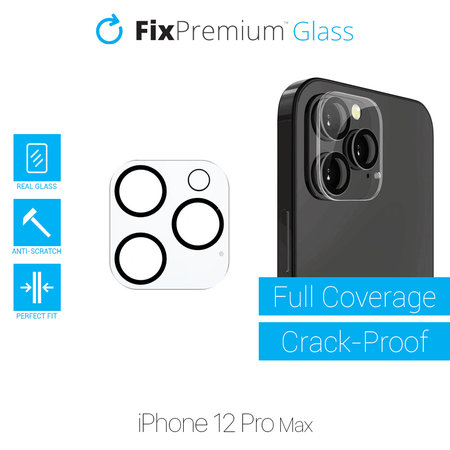 FixPremium Glass - Gehärtetes Glas für die rückwärtige Kameralinse für iPhone 12 Pro Max