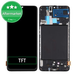 Samsung Galaxy A70 A705F - LCD Display + Touchscreen Front Glas + Rahmen (Black) TFT