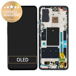 OnePlus 9 - LCD Display + Touchscreen Front Glas + Rahmen (Arctic Sky) - 1001100052 Genuine Service Pack