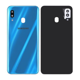Samsung Galaxy A30 A305F - Akkudeckel + Rückfahrkameraglas (Blue)